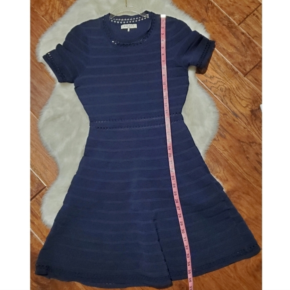 Sandro Navy Knit Dress Size 3 - Picture 5 of 10